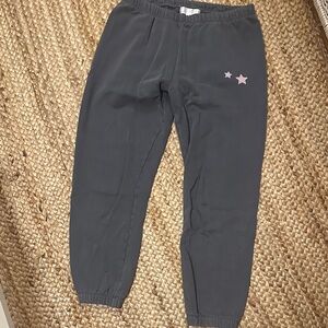 Spiritual Gangster Charcoal Joggers with Pink Stars
